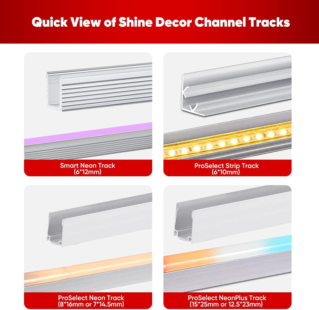 Outdoor Landscape Lighting LED 12V Low Voltage AC01 Aluminum Channel 3.3FT/1M For 6x12mm LED Silicon Neon Strip Lights Package