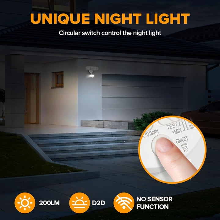 Outdoor Landscape Lighting LED 12V Low Voltage 74W Wired Outdoor LED Flood Light, 120V 5000K Motion-Sensor Security Light 8000LM, IP65