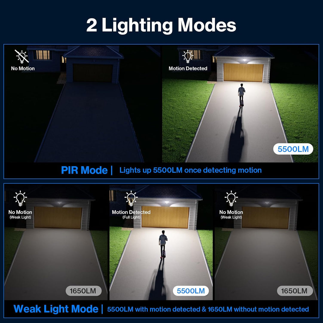 Outdoor Landscape Lighting LED 12V Low Voltage 65W Wired Smart Wi-Fi Outdoor LED Flood Light, 120V 2700K-6500K Tunable Security Light 6500LM, IP65 Compatible with Alexa/Google Home