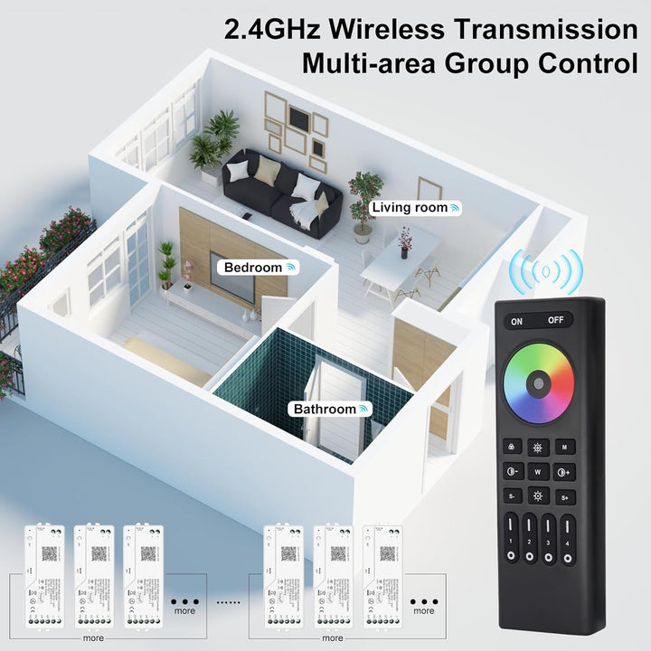 Outdoor Landscape Lighting LED 12V Low Voltage DR04W Tuya SPI Wi-Fi RGB LED Controller Compatible with Alexa and Google Assistant, Support WS2913 WS2815 LED Strip STA Mode