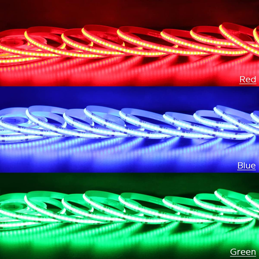 Outdoor Landscape Lighting LED 12V Low Voltage SLD29 Dotless Linear LED RGB CCT Color Changing and Tunable White 16.4ft (5M) 5.5W/ft COB Strip Lights IP20/IP67 Low Voltage 12mm DC24V Tape Light