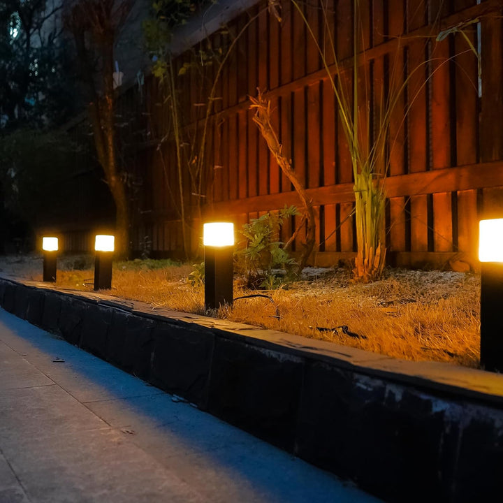 Outdoor Landscape Lighting LED 12V Low Voltage ALP51 8-Pack LED Landscape Pathway Lights Package, 2700K 2W Low Voltage 12V AC Bronze Bollard Outdoor Landscape Lighting