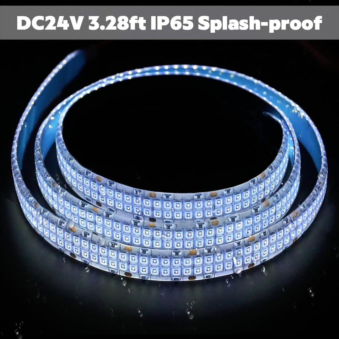 Outdoor Landscape Lighting LED 12V Low Voltage SL14 Dotted DC24V 365 nm High-Intensity UV 1M Double-Row 480 LED 22W Strip Light for Resin Curing, Fluorescence, Inspection LED Strip Lights Low Voltage Tape Light Outdoor IP65