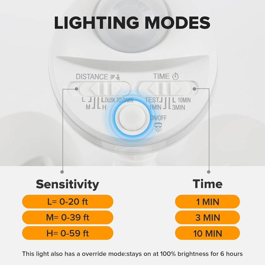 Outdoor Landscape Lighting LED 12V Low Voltage 74W Wired Outdoor LED Flood Light, 120V 5000K Motion-Sensor Security Light 8000LM, IP65