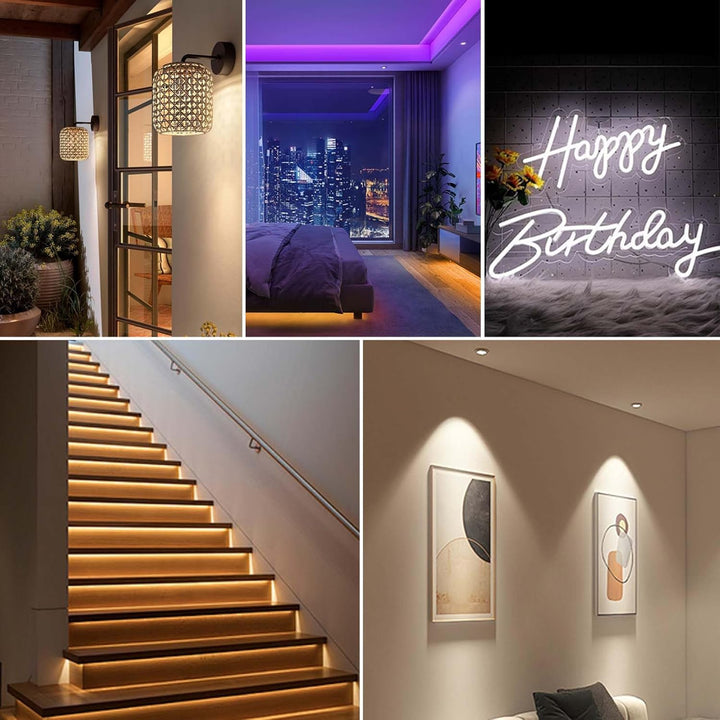 Outdoor Landscape Lighting LED 12V Low Voltage LED Strip Lights 24V 6A 144W Power Supply, LED Strip Adapter, 100-240V AC to 24V DC Transformer with DC Output Jack for Neon Rope Light Compatible with 5.5mmx2.5mm, LED Light