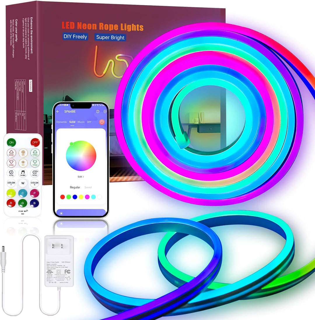 Outdoor Landscape Lighting LED 12V Low Voltage SLNR03 Dotless Neon RGB+IC LED Strip Light 5M DC24V IP67 Outdoor Rated Dimmable Low Voltage Strip Light