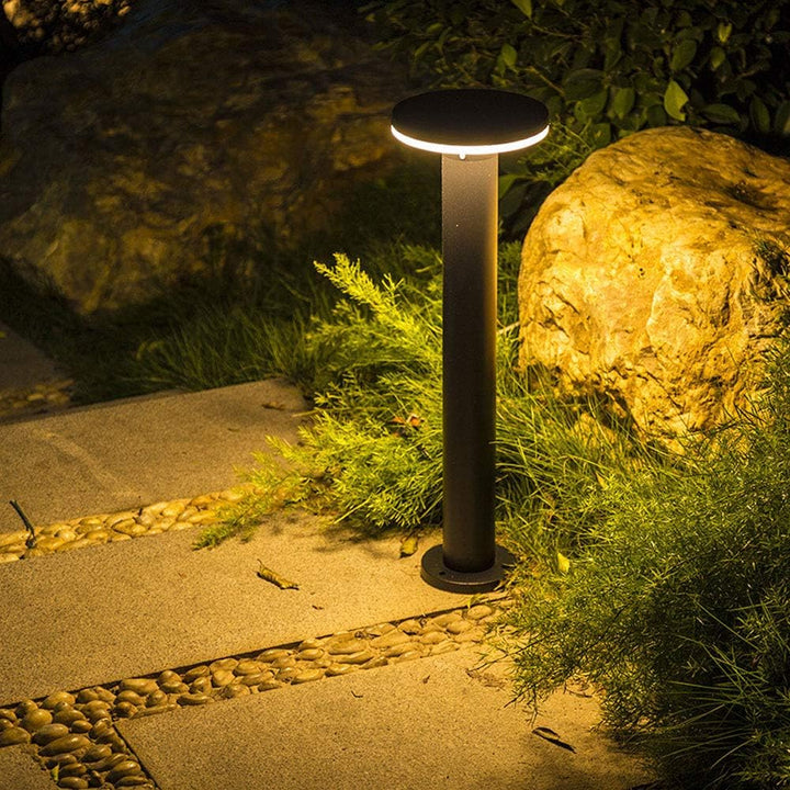 Outdoor Landscape Lighting LED 12V Low Voltage CDPA64 4x/8x/12x Package 12W Bollard Aluminum Pathway Lighting LED Circle Top Modern 12V Low Voltage