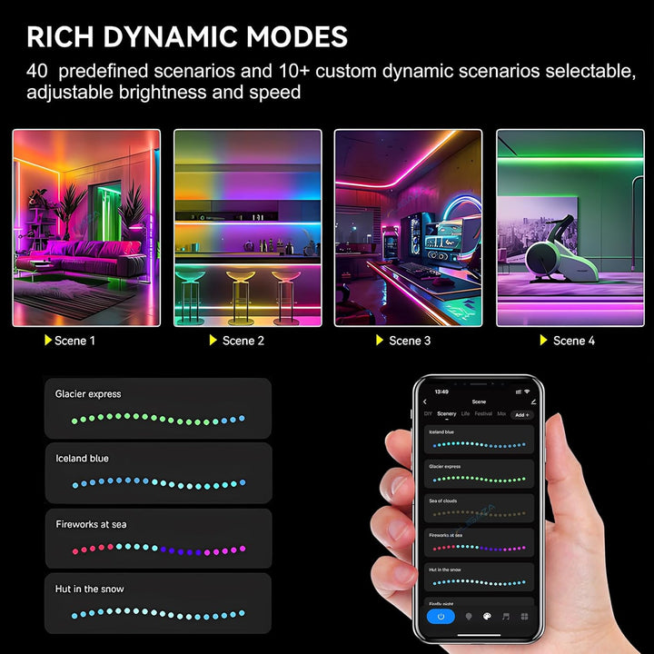 Outdoor Landscape Lighting LED 12V Low Voltage DR04W Tuya SPI Wi-Fi RGB LED Controller Compatible with Alexa and Google Assistant, Support WS2913 WS2815 LED Strip STA Mode