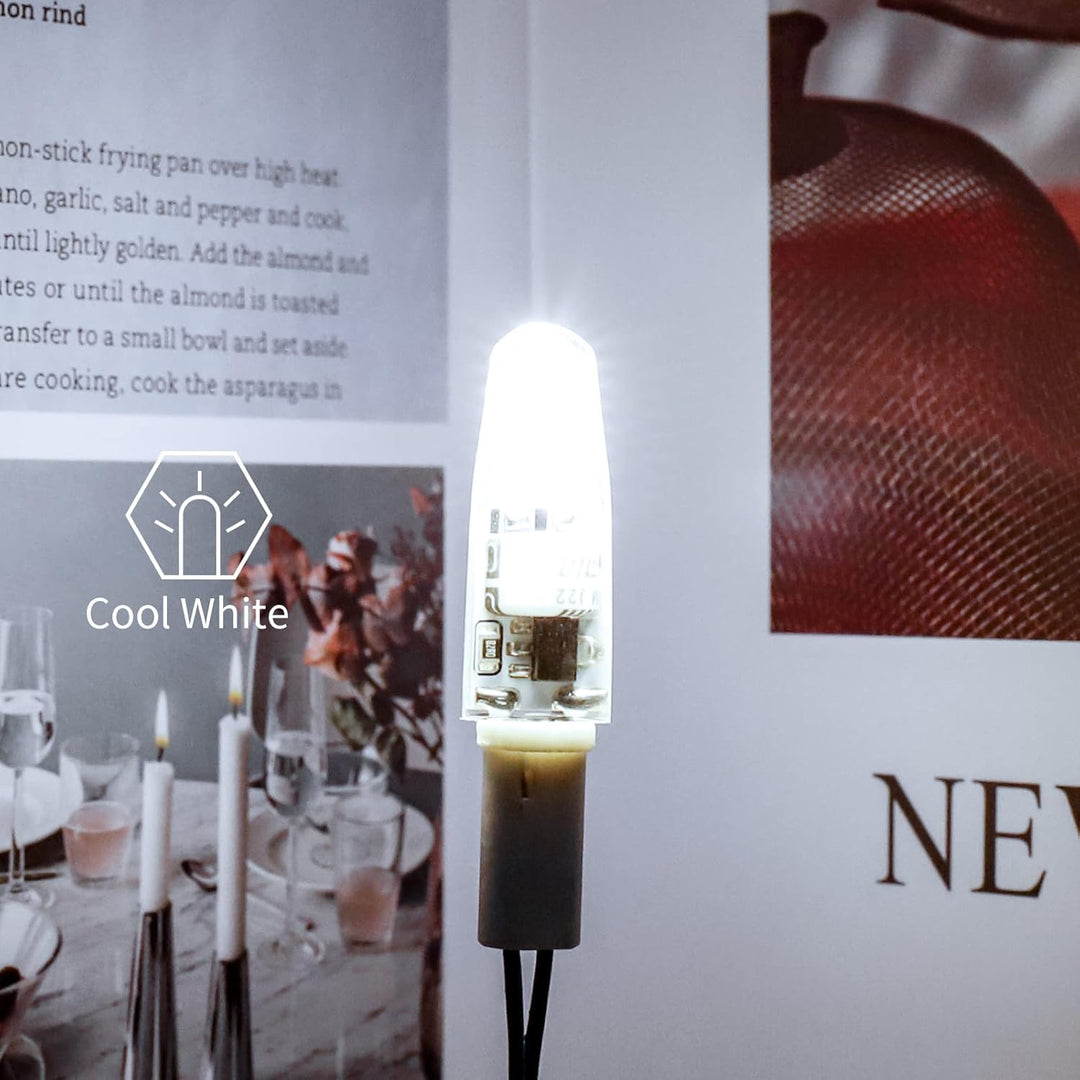 Outdoor Landscape Lighting LED 12V Low Voltage 10 Pack G4 1.2W/1.3W Bi Pin 3000K/6000K LED Capsule 120V Line Voltage Bulb Energy Efficient Light