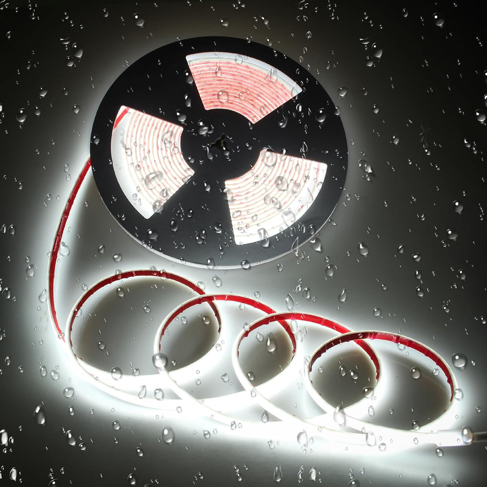 Outdoor Landscape Lighting LED 12V Low Voltage SLN09 Dotless 3.64W/ft COB Neon LED 16.4FT (5M) / 32.8FT (10M) Strip Light DC24V 60W/120W IP68, 8mm Outdoor Rated Dimmable Low Voltage Silicone Strip Light