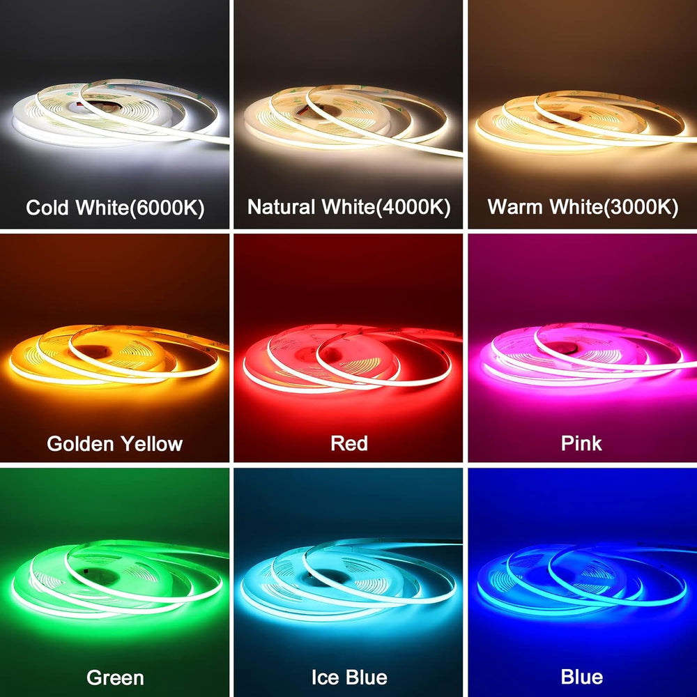 Outdoor Landscape Lighting LED 12V Low Voltage SLD03 Dotless 5mm 3W/ft / 8mm 3.4W/ft Super Slim Edgeless Single Color Linear LED Strip Lights Low Voltage FCOB DC 12V/24V Tape Light