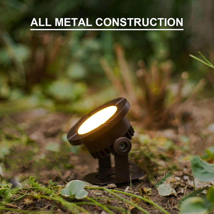 Outdoor Landscape Lighting LED 12V Low Voltage ULBA01 Aluminum Underwater Landscape AC12V 6W 3000K 580LM Integrated LED Fountain Light Pond Lighting IP68 Package of 2