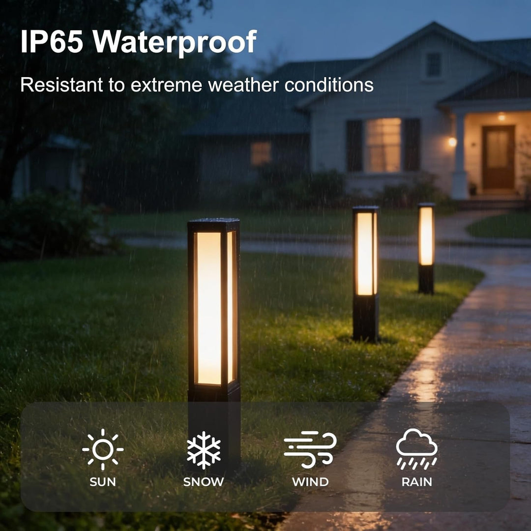 Outdoor Landscape Lighting LED 12V Low Voltage CPLA12 DC12V Low Voltage Integrated LED 3000K Outdoor Aluminum Bollard Path Light Bolted Mount Base IP65 Waterproof