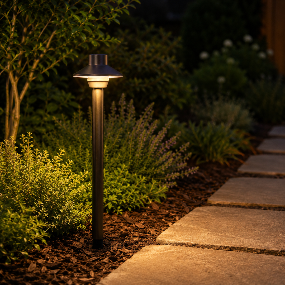 Outdoor Landscape Lighting LED 12V Low Voltage PLB30 4x/8x/12x Package Outdoor Garden Mushroom Pathway Light | 12V Low Voltage Brass Path Light with G4 3W 3000K Bulb