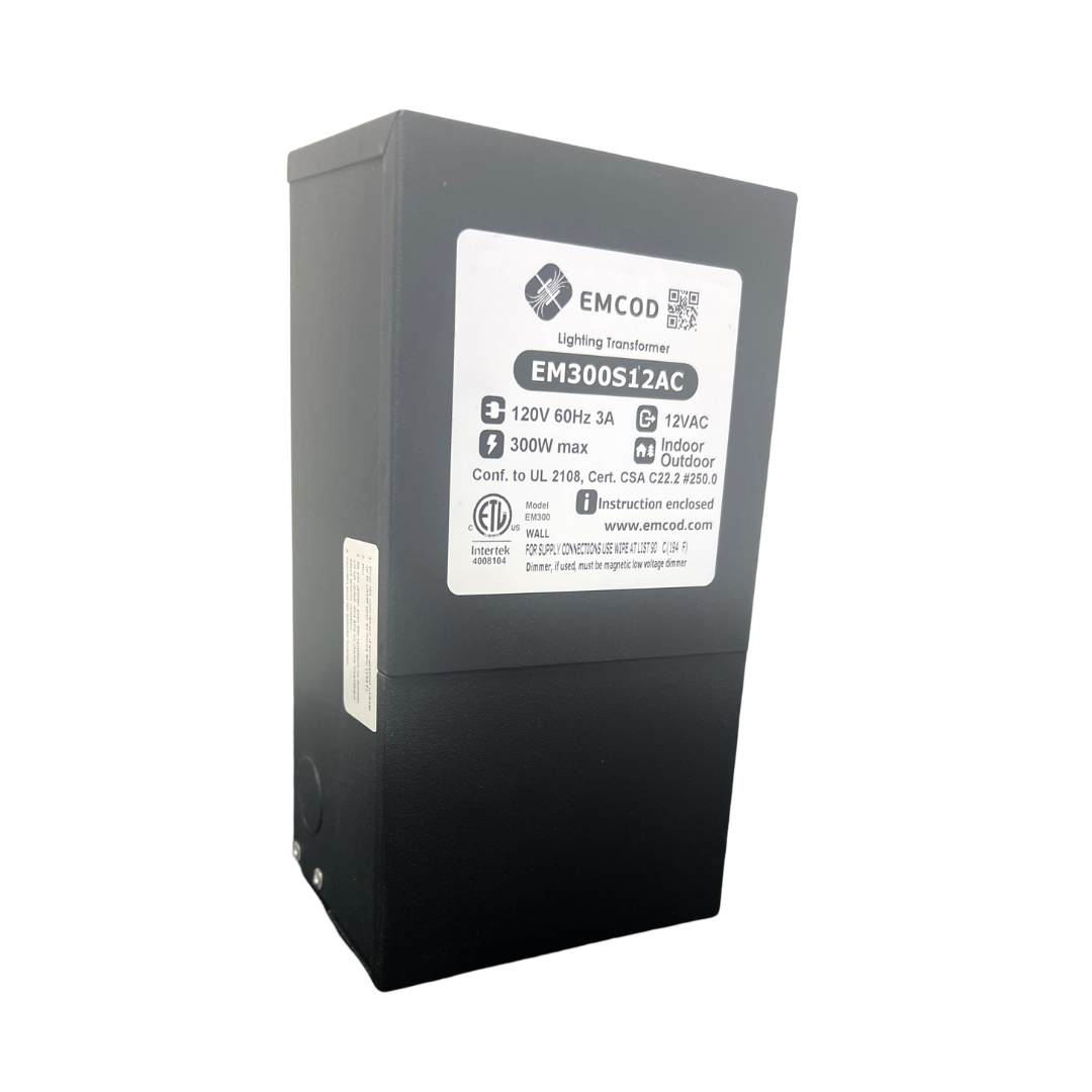 Outdoor Landscape Lighting LED 12V Low Voltage EM Series 12V/24V AC Low Voltage Dimmable Transformers LED Driver Outdoor Rated EM Series 12V/24V AC Low Voltage Dimmable Transformers LED Driver Outdoor Rated (EMCOD)
