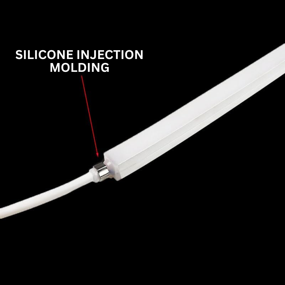 Outdoor Landscape Lighting LED 12V Low Voltage SLN12 Dotless Neon Soft Silicone Vertical Bending LED Strip Light 10x10mm 2.44W/ft DC12V/DC24V IP68 16.4ft with Screws and Mounting Clips