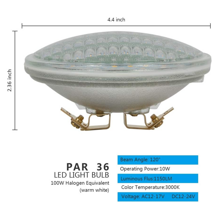 Outdoor Landscape Lighting LED 12V Low Voltage PAR36 Package Outdoor Landscape LED Bulbs Waterproof Flood Light Fixture