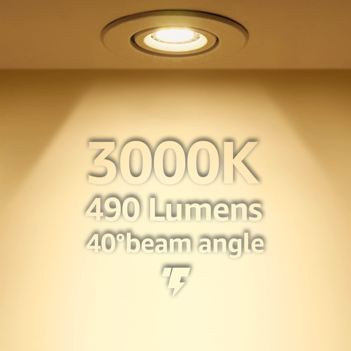 Outdoor Landscape Lighting LED 12V Low Voltage 6-Pack MR16 7W 12V Low Voltage LED Bulbs 490LM Dimmable Energy Saving Waterproof Light CE & RoHS Certified 3000K Warm White