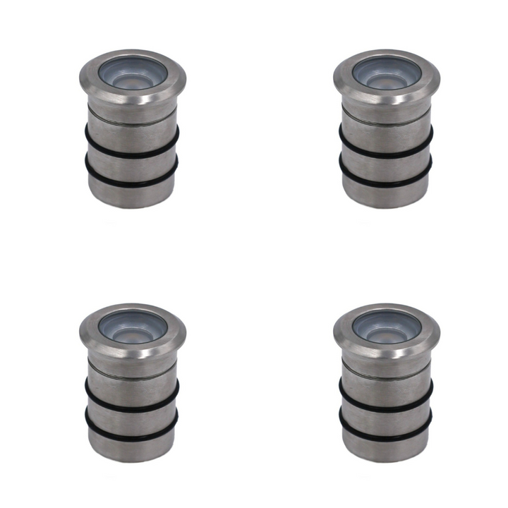 Outdoor Landscape Lighting LED 12V Low Voltage STBP09 Luz Brass / Stainless Steel Louvered 4x/8x/12x 0.5W 2700K Integrated LED Package In Ground Light Low Voltage For Outdoors LED Stainless Steel 4 Pack