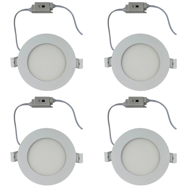 Outdoor Landscape Lighting LED 12V Low Voltage CB04 4x/8x/12x Package 10W 3CCT Dimmable Round Slim 12V AC/DC LED Panel Light Low Voltage Lighting Fixture White 4 Pack