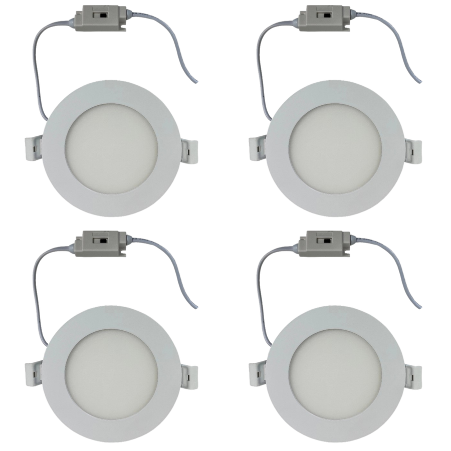 Outdoor Landscape Lighting LED 12V Low Voltage CB04 4x/8x/12x Package 10W 3CCT Dimmable Round Slim 12V AC/DC LED Panel Light Low Voltage Lighting Fixture White 4 Pack