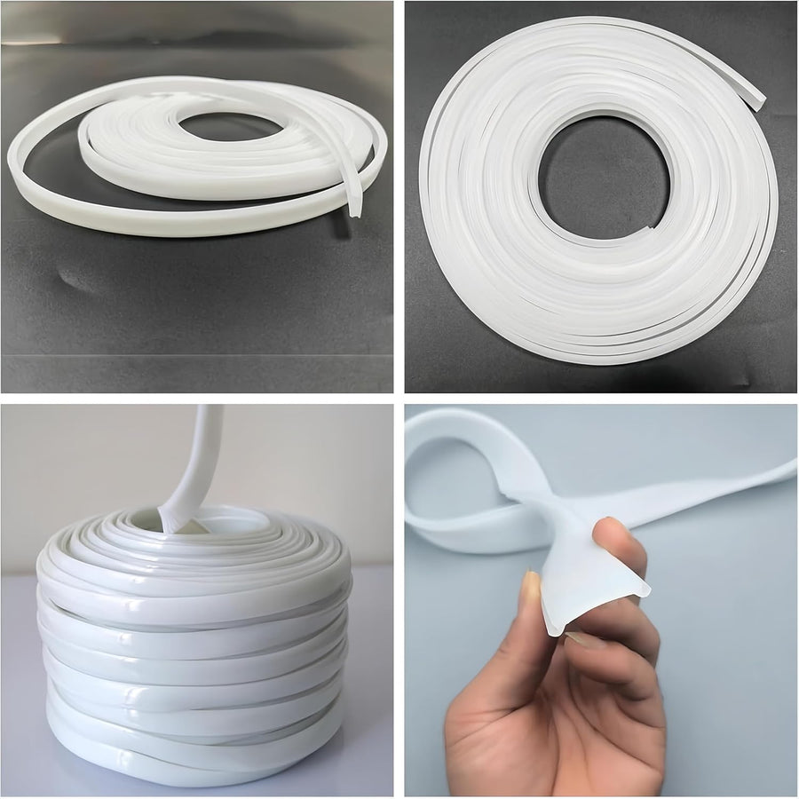 Outdoor Landscape Lighting LED 12V Low Voltage SC02 Milky White Silicone LED Channel Diffuser Recessed Flexible Tube Cover 16.4ft/5M Roll