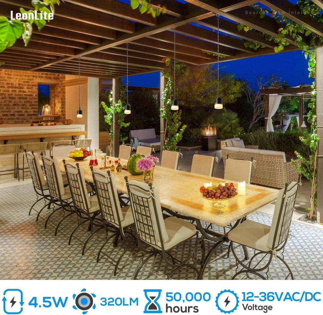 Outdoor Landscape Lighting LED 12V Low Voltage HLA02 Calvo Low Voltage Oil-Rubbed Bronze Cylinder Pendant 4.5W 2700K Integrated LED Aluminum Light Hanging Patio Light