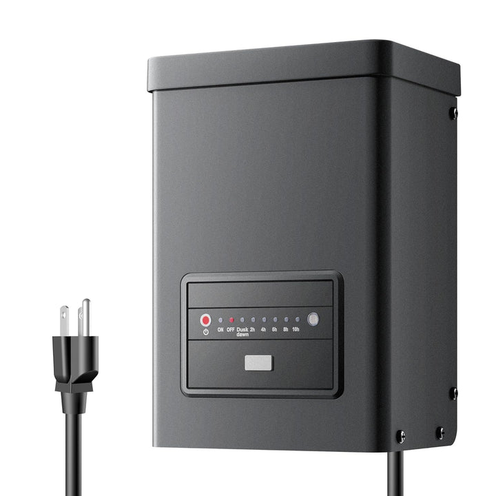 Outdoor Landscape Lighting LED 12V Low Voltage TSPA 60/120/200/300W DC12V Outputs, Low Voltage Outdoor Plastic Transformer with Photocell and Countdown Timer