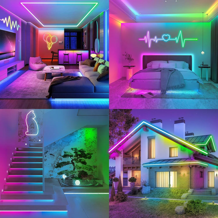 Outdoor Landscape Lighting LED 12V Low Voltage SLNR03 Dotless Neon RGB+IC LED Strip Light 5M DC24V IP67 Outdoor Rated Dimmable Low Voltage Strip Light