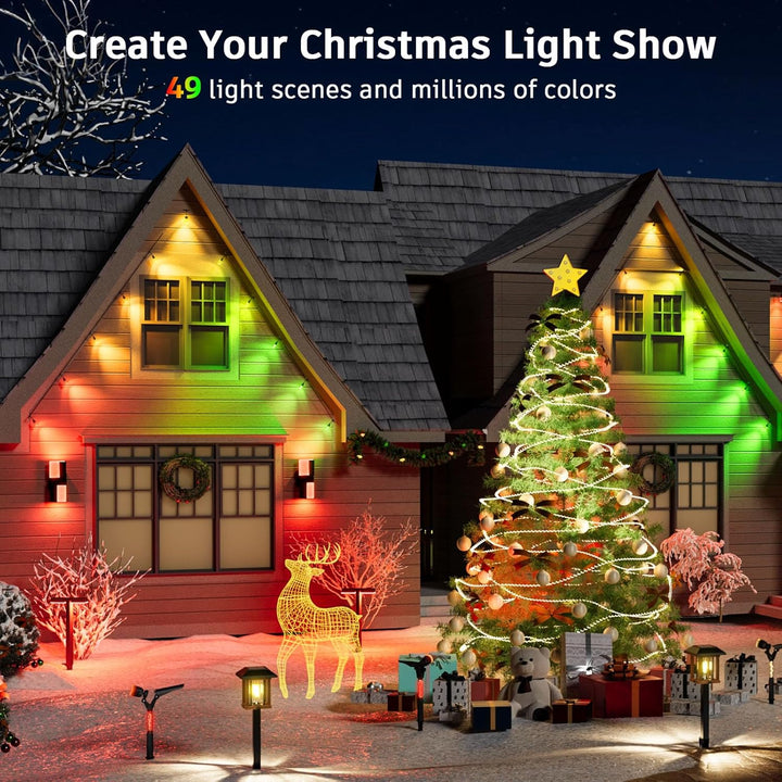 Outdoor Landscape Lighting LED 12V Low Voltage SLR103 LED RGBWIC Smart Bistro Acrylic String Lights Color Changing Outdoor Weatherproof 24V Edison Bulbs