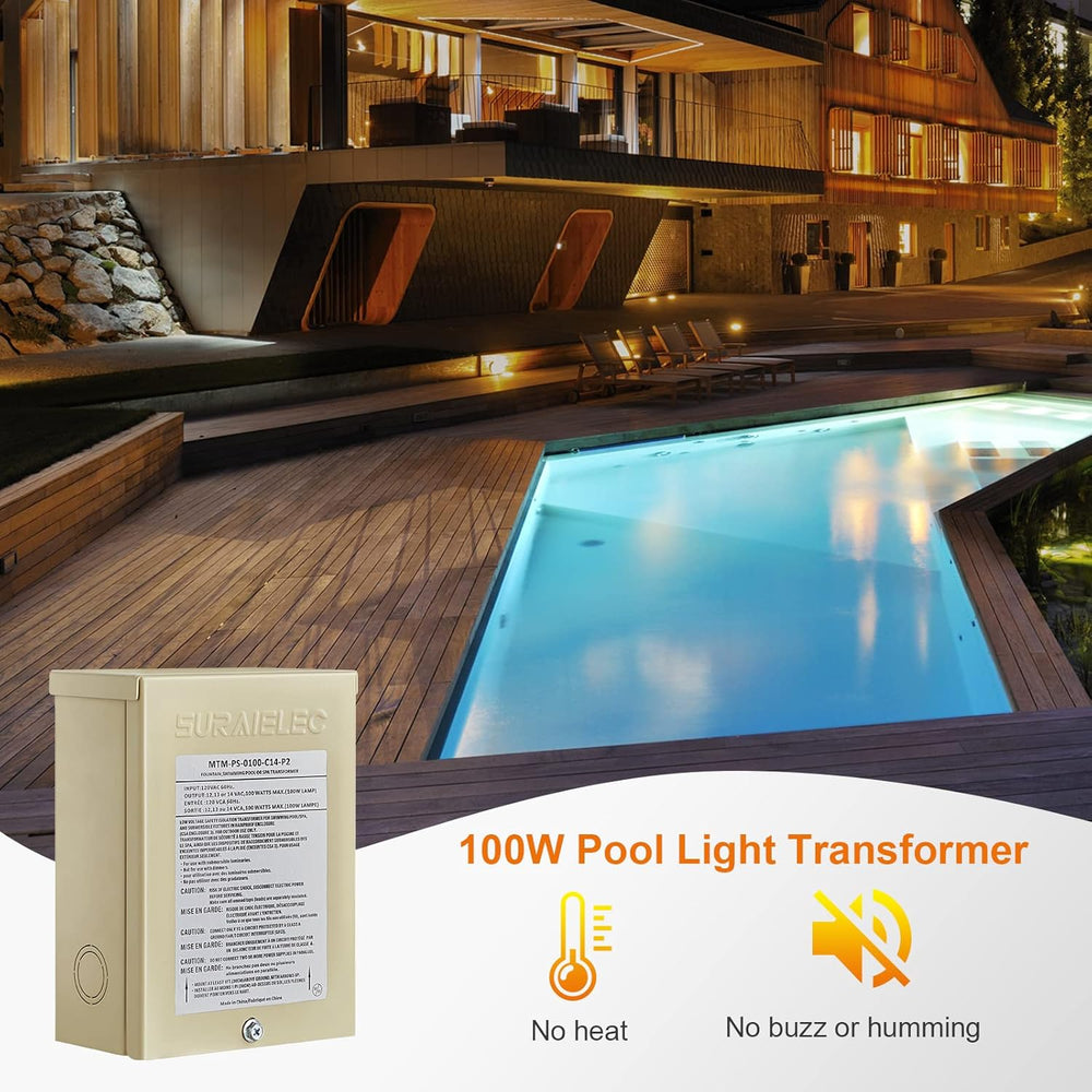Outdoor Landscape Lighting LED 12V Low Voltage TSWP2 100W/300W AC Pool Rated 12V/13V/14V Multi-Tap, Low Voltage Outdoor Metal Transformer 300W AC