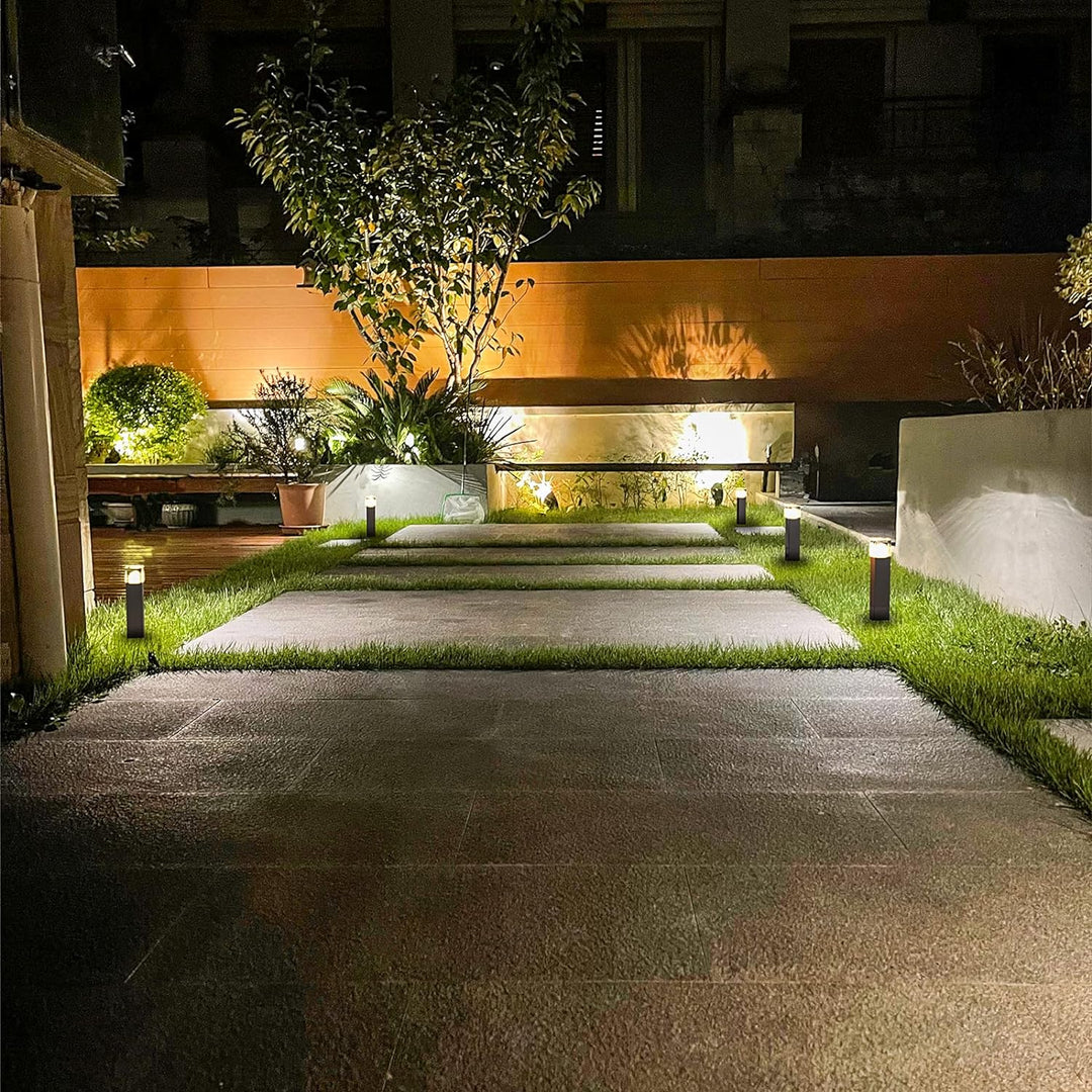 Outdoor Landscape Lighting LED 12V Low Voltage ALP51 8-Pack LED Landscape Pathway Lights Package, 2700K 2W Low Voltage 12V AC Bronze Bollard Outdoor Landscape Lighting