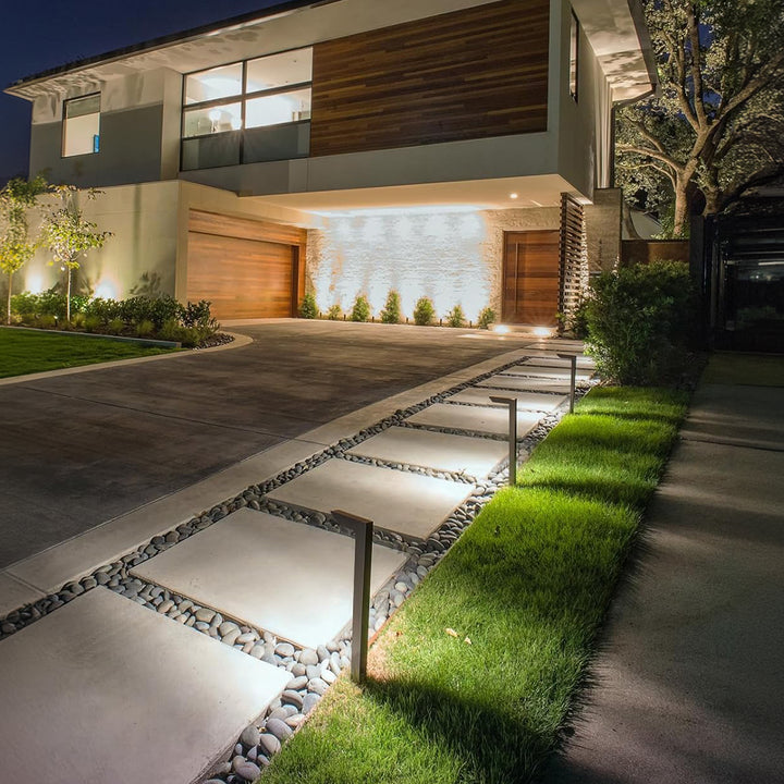 Outdoor Landscape Lighting LED 12V Low Voltage ALPCC07 6-Pack 5W 5CCT LED Landscape Pathway Light Package, 12V Low Voltage Modern Path Lights