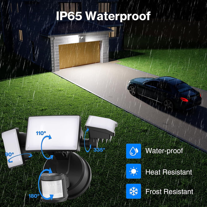 Outdoor Landscape Lighting LED 12V Low Voltage 65W Wired Smart Wi-Fi Outdoor LED Flood Light, 120V 2700K-6500K Tunable Security Light 6500LM, IP65 Compatible with Alexa/Google Home