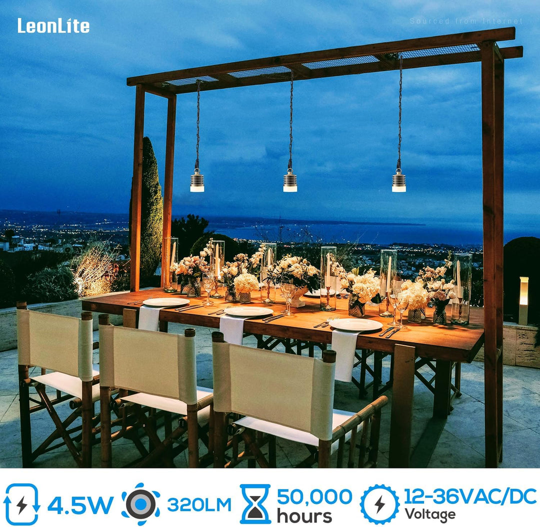 Outdoor Landscape Lighting LED 12V Low Voltage HLA01 Calvo Low Voltage Brass Yellow Cylinder Pendant 4.5W 2700K Integrated LED Aluminum Light Hanging Patio Light