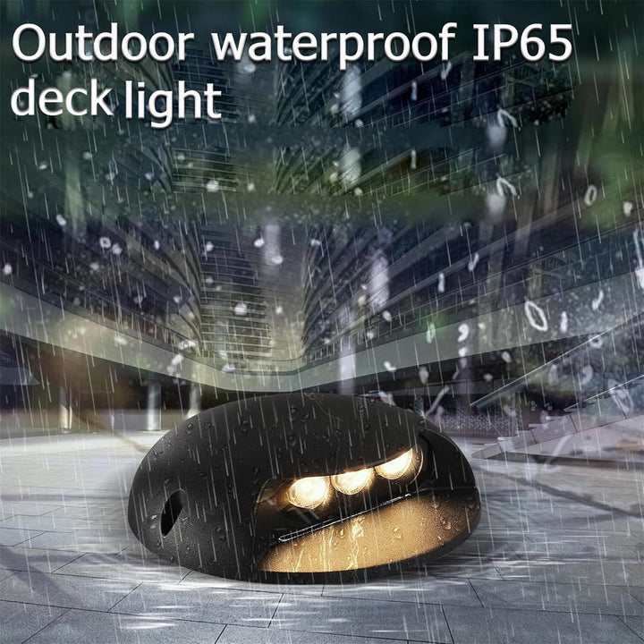 Outdoor Landscape Lighting LED 12V Low Voltage STAH05 120V LED Aluminum Outdoor Step Lights, 3000K Warm White Stair Lighting Package, 3W LED Lights for Step Stair, IP65 Waterproof