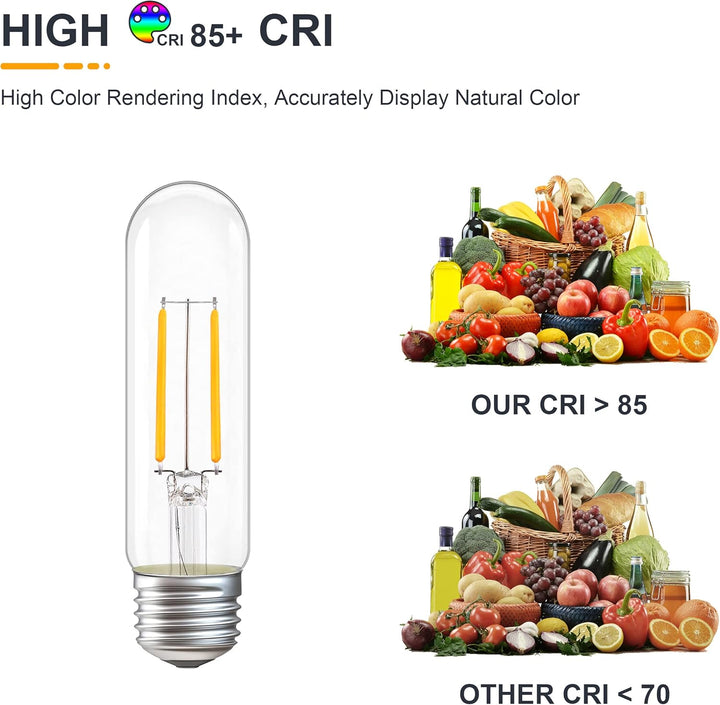 Outdoor Landscape Lighting LED 12V Low Voltage 4-Pack T10 12V AC/DC LED E26 Standard Base Light Bulbs Energy Saving Light Bulb for RV, Landscape and Post Lighting Package