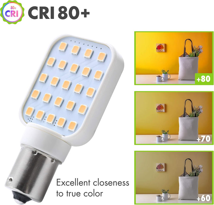 Outdoor Landscape Lighting LED 12V Low Voltage BA15S 3W Rotating LED Capsule DC10-30V Warm White Energy Efficient 1141/1156 Base Light Bulb Package