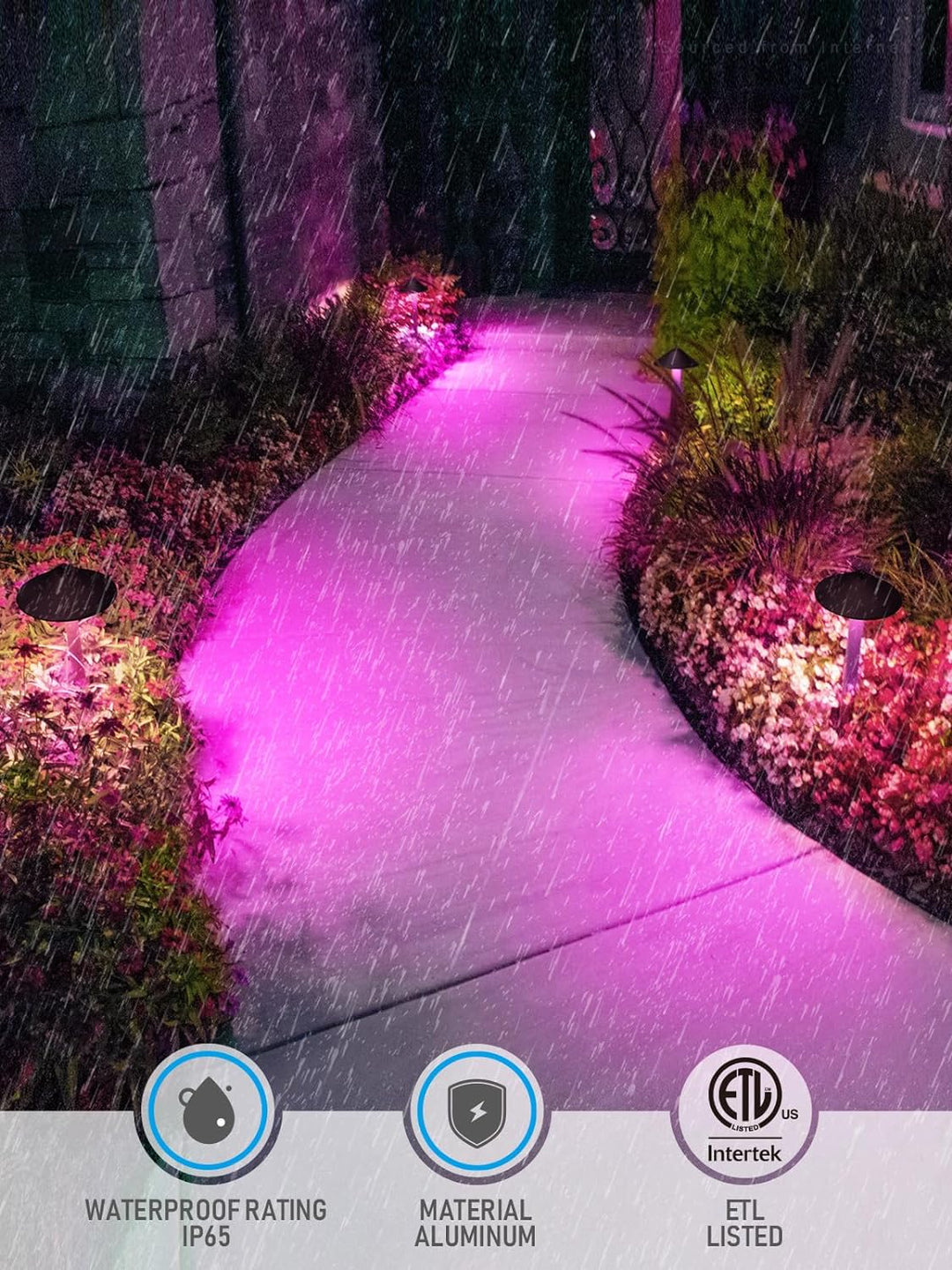 Outdoor Landscape Lighting LED 12V Low Voltage ALPR10 LED Landscape Smart Color-Changing Pathway Lights Package, Adjustable 3000K-5000K 5W 12-24V AC/DC Low Voltage Oil-Rubbed Bronze Mushroom Outdoor Landscape Lighting