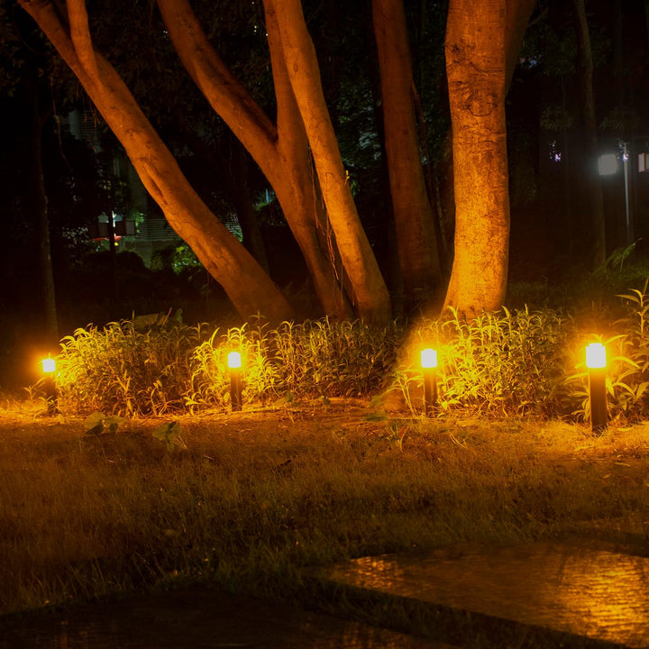 Outdoor Landscape Lighting LED 12V Low Voltage ALP26 4-Pack 11" 5CCT 1800K/2200K/2700K/4000K/5000K 4.5W 320LM Black Aluminum Bollard Path Light Low Voltage Outdoor Lighting IP65