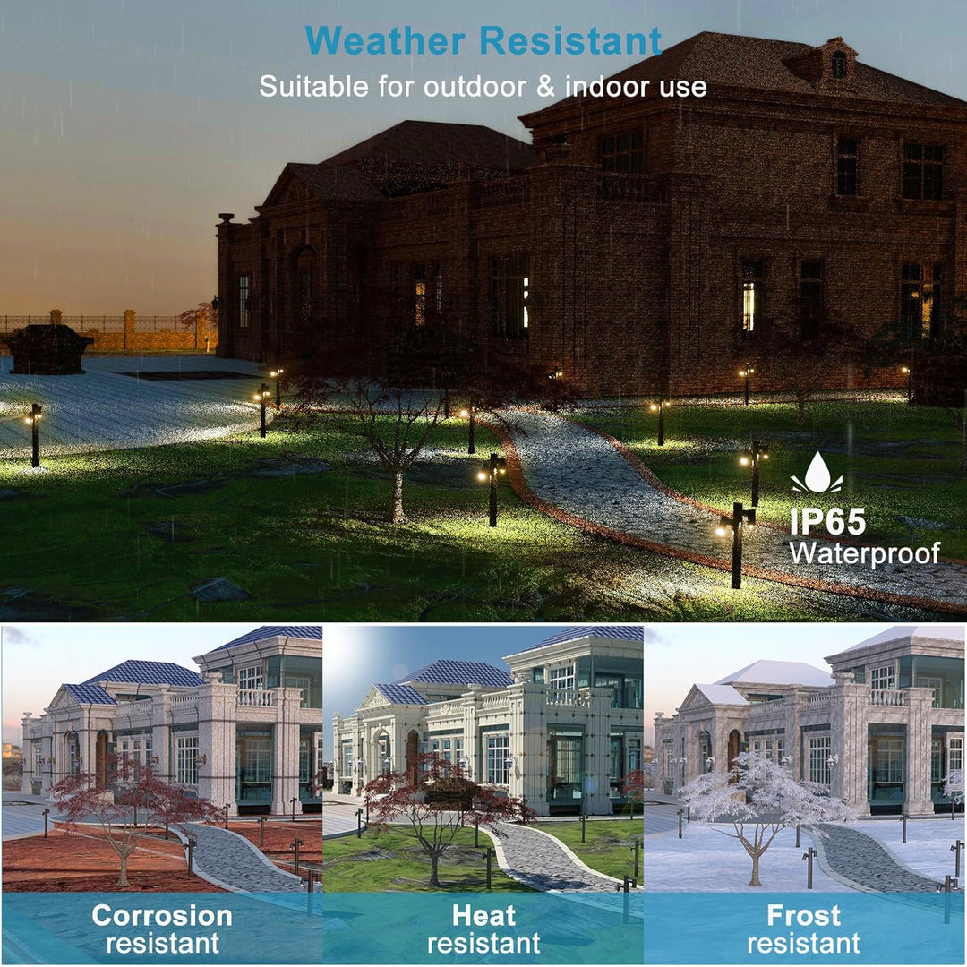 Outdoor Landscape Lighting LED 12V Low Voltage ALP25 4W LED Adjustable 3000K Dual Directional Bollard Path Light Low Voltage Outdoor Landscape Lighting
