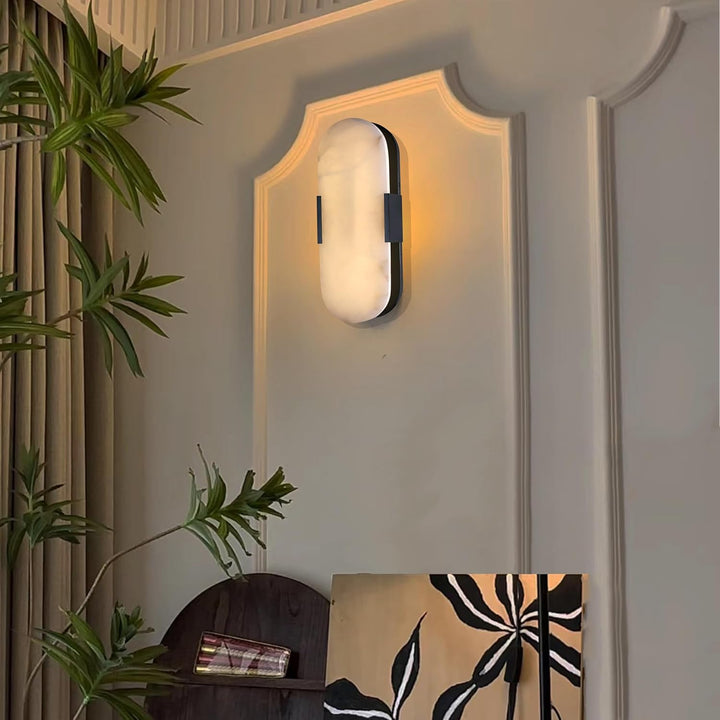 Outdoor Landscape Lighting LED 12V Low Voltage SCH12 Alabaster Marble 15" Indoor Wall Sconce Light Dimmable LED E12 Candelabra Base Socket Line Voltage 120V