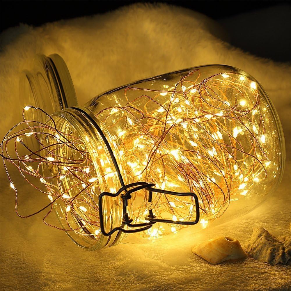 Outdoor Landscape Lighting LED 12V Low Voltage Fairy Lights LED 4.5V Low Voltage Dimmable Copper Wire Starry String Lights 2700K or 5000K IP65 Waterproof with Remote Control and Adapter