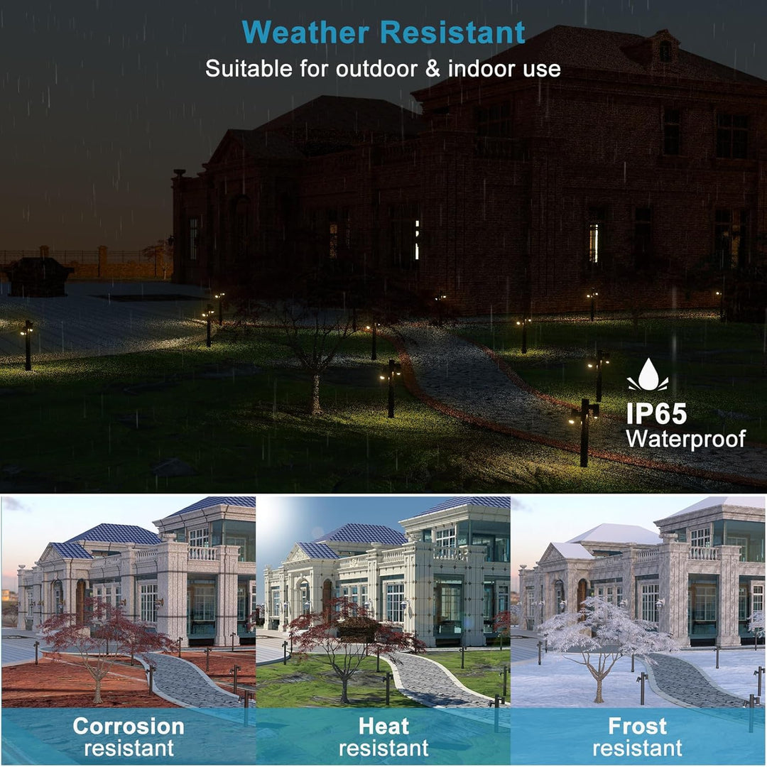 Outdoor Landscape Lighting LED 12V Low Voltage ALP25 4W LED Adjustable 3000K Dual Directional Bollard Path Light Low Voltage Outdoor Landscape Lighting