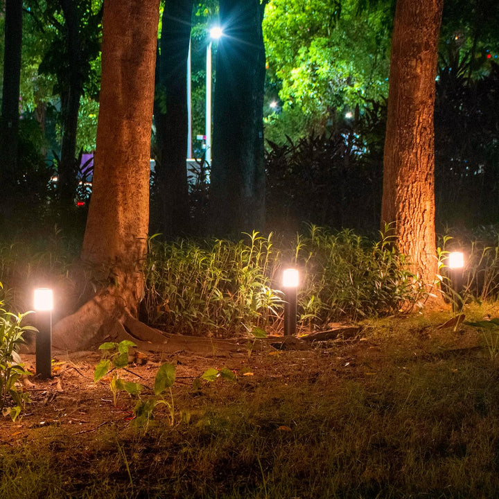 Outdoor Landscape Lighting LED 12V Low Voltage ALP26 4-Pack 11" 5CCT 1800K/2200K/2700K/4000K/5000K 4.5W 320LM Black Aluminum Bollard Path Light Low Voltage Outdoor Lighting IP65
