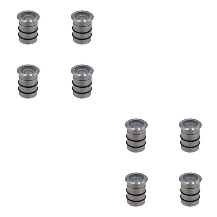 Outdoor Landscape Lighting LED 12V Low Voltage STBP09 Luz Brass / Stainless Steel Louvered 4x/8x/12x 0.5W 2700K Integrated LED Package In Ground Light Low Voltage For Outdoors LED Stainless Steel 8 Pack
