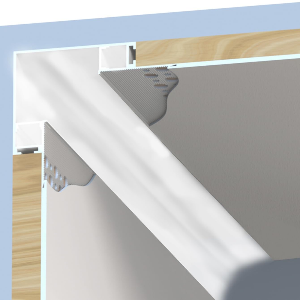 Outdoor Landscape Lighting LED 12V Low Voltage AC19 Trimless Recessed Baseboard Drywall Plaster Mud-In Z-Type Aluminum Channel with 6.6FT/2M For Max Inner 12.7mm Width LED Strip Lights Pack of 4