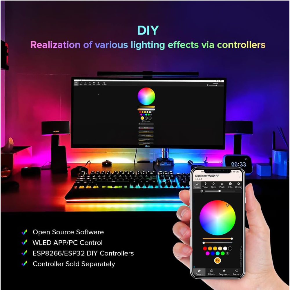 Outdoor Landscape Lighting LED 12V Low Voltage SL13 Strip Light Addressable RGB+IC WS2812B Ultra Narrow 4.54W/ft 2.7mm 16.4ft DC12V Low Voltage LED Indoor IP30 0807 SMD Tape Light