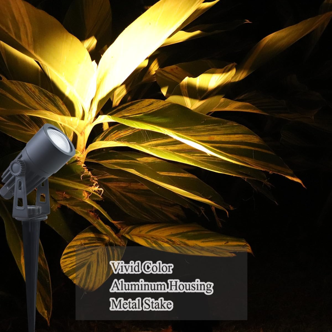 Outdoor Landscape Lighting LED 12V Low Voltage CDA01 2 and 4 Pack 2W 200LM MR11 2700K LED Outdoor Mini Spotlight Directional Narrow Beam Angle Low Voltage Landscape Lighting Package