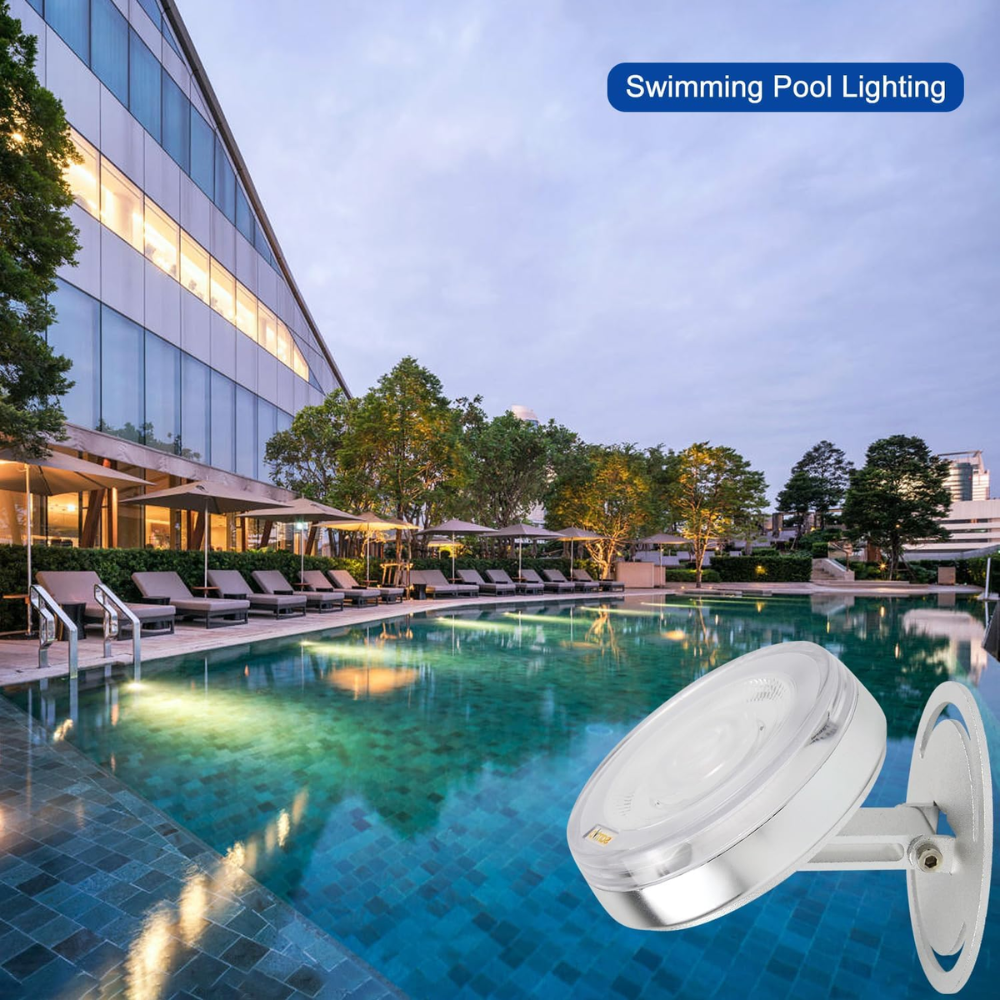 Outdoor Landscape Lighting LED 12V Low Voltage ULBA04 Aluminum Underwater Landscape 12-24V AC/DC 6W/12W/24W 3000K Warm White Integrated LED Adjustable Fountain Light Pond Lighting IP68